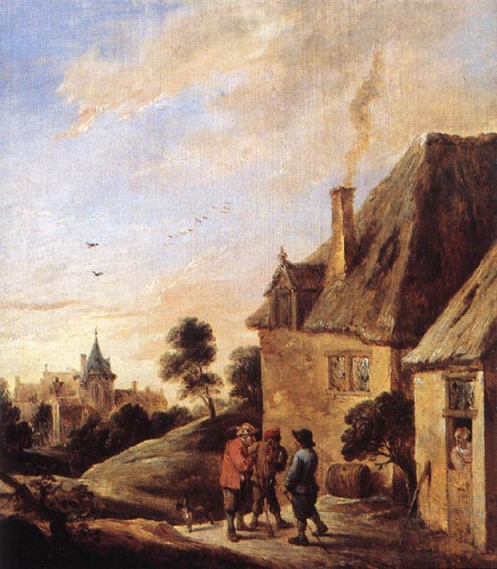 TENIERS, David the Younger Village Scene  ar France oil painting art